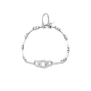 Luxe Link Diamond Bracelet – Silver