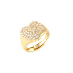 Celeste Heart Pave Ring