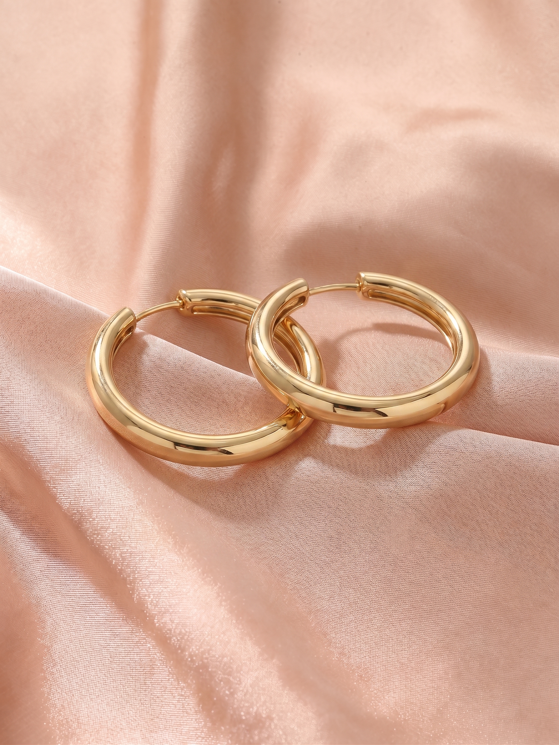 Chunky Gold Hoop Earrings