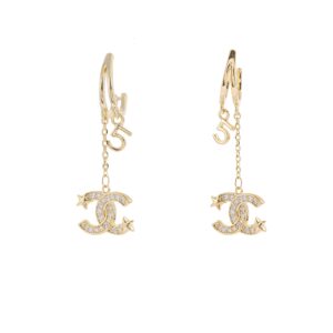 Double C Zircon Drop C‑Shape Hook Earrings