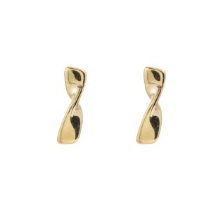 Minimalist Twisted Curve Metal Stud Earrings