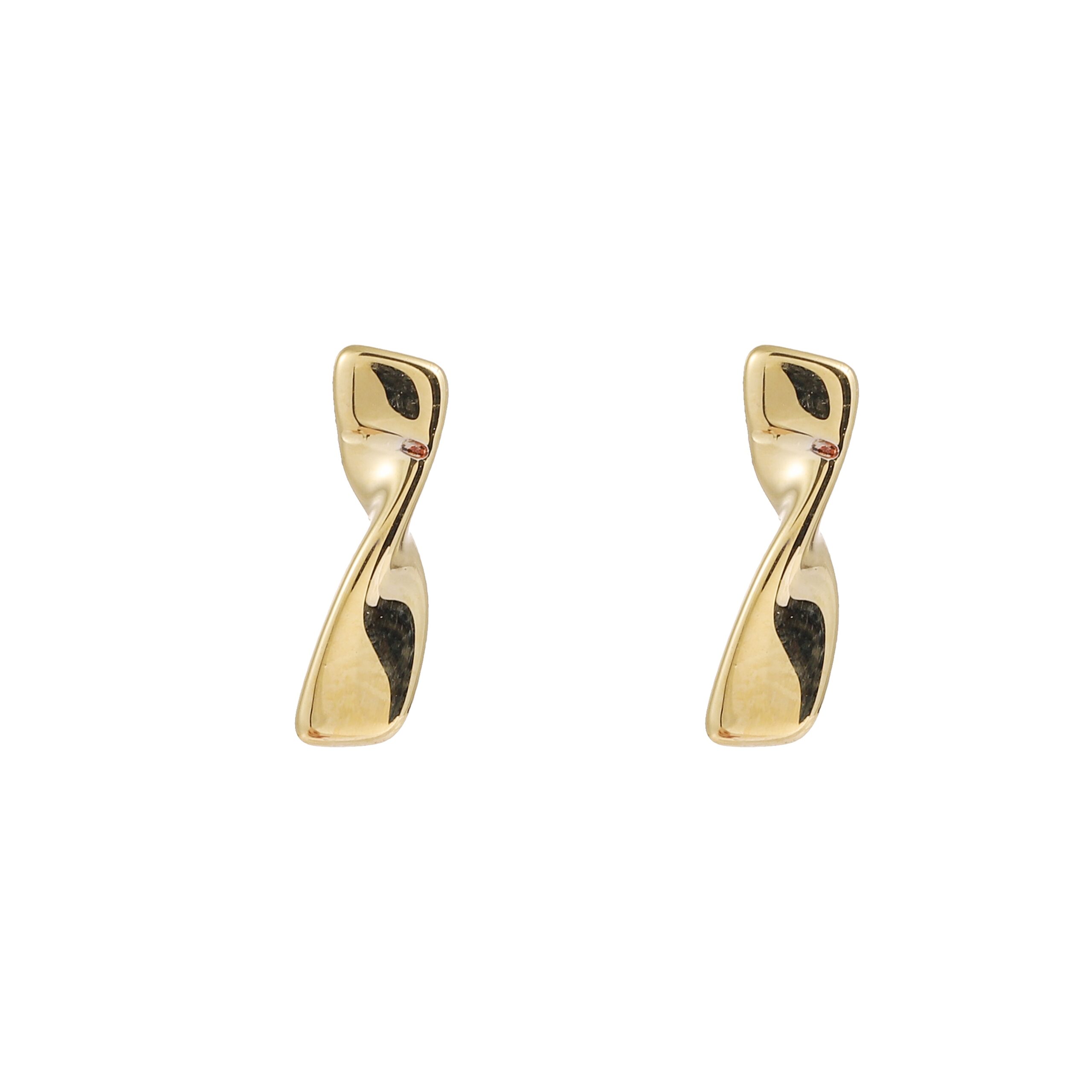 Minimalist Twisted Curve Metal Stud Earrings