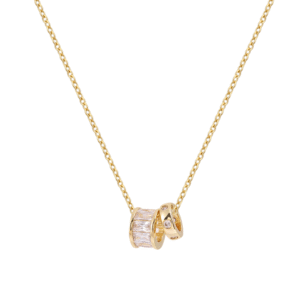 Roller Cubic Zirconia Pendant Necklace